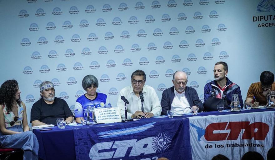 Las CTA denunciaron en Diputados la criminalización de la protesta y el avance de la represión bajo el gobierno de Milei